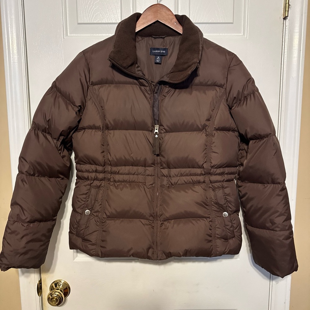 Lands' End Women's‎ Dark Brown Quilted Puffer Jacket